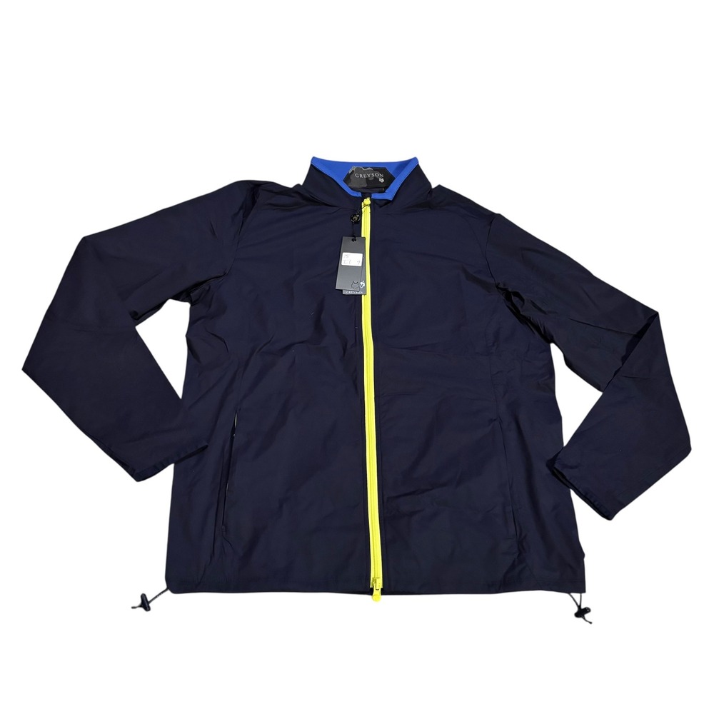 Greyson Trailwolf Jacket MFA22068 Maltese Blue Neon Zip Mens Large‎ NEW